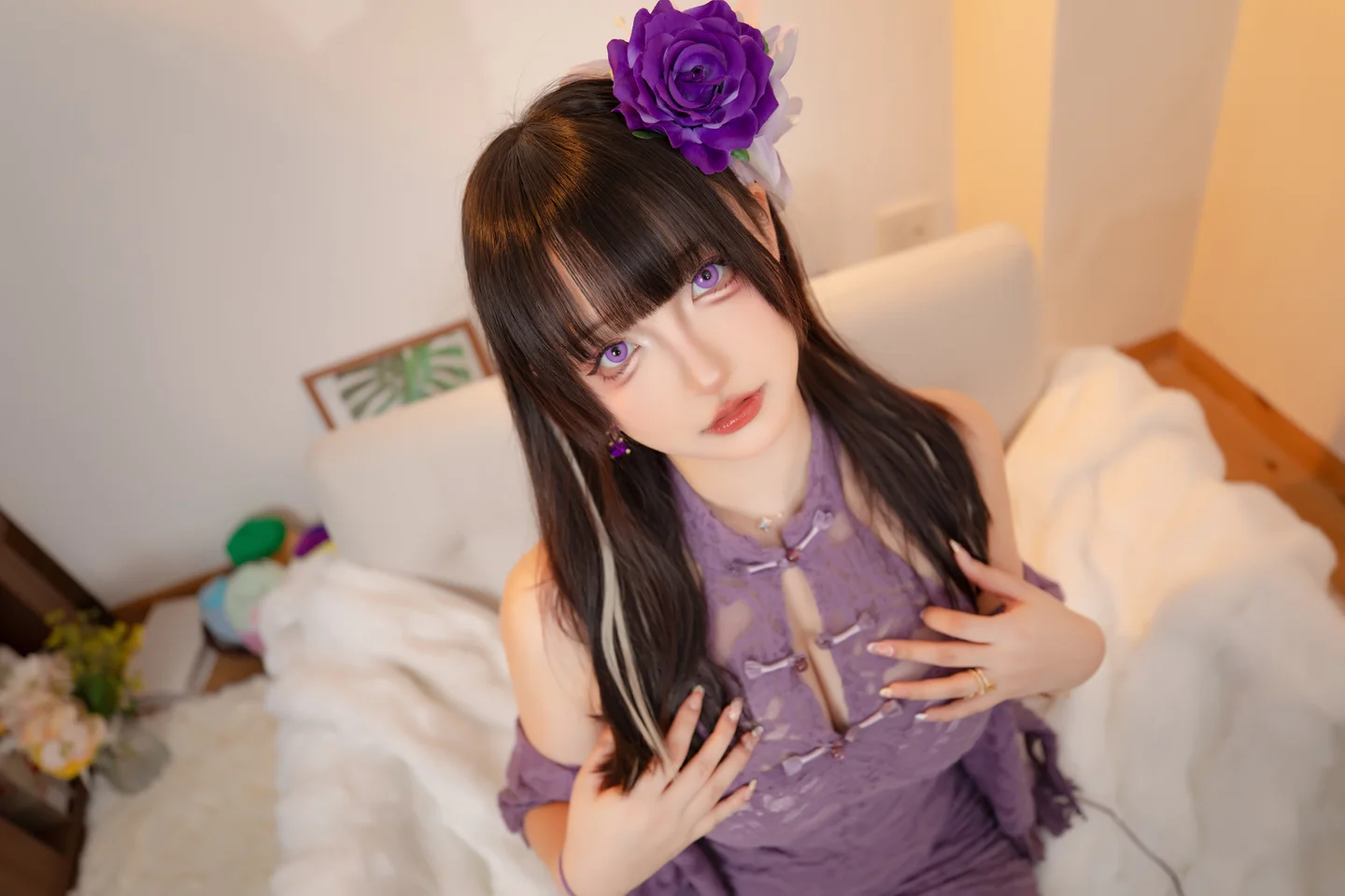 神楽坂真冬 - 紫色心情 [75P,2V-422MB] tg@simisebaisi 【丝足阁】033.webp